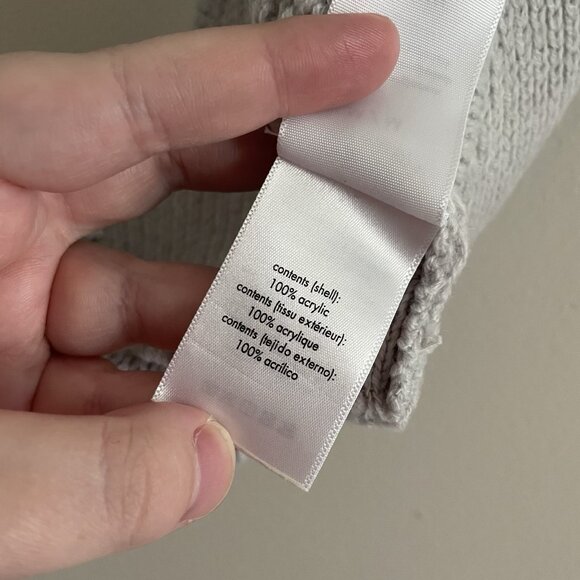 WeWoreWhat Women M Light Grey Cozy Knit Lounge Cropped Scoop Pull On Bra Top - Picture 8 of 10